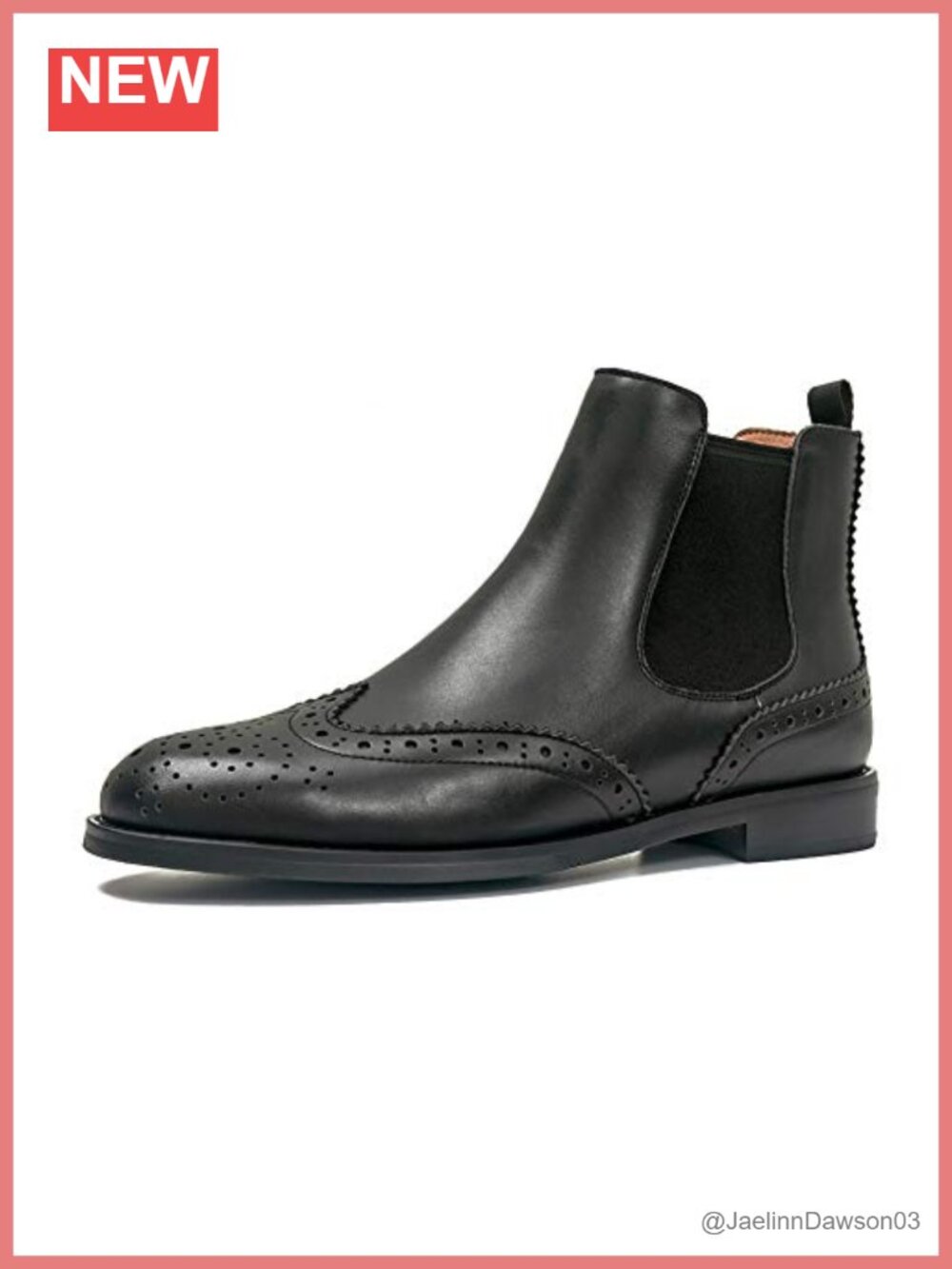 Women's Leather Chelsea Boots Ankle Booties Low Heel Slip-On